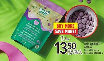 Metro Baby gourmet snacks offer
