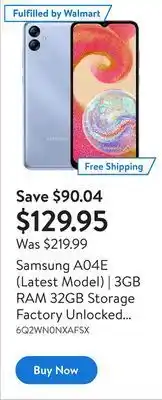 Walmart Samsung a04e (latest model) | 3gb ram 32gb storage factory unlocked smartphone | brand new offer