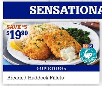 M & M Food Market Breaded haddock fillets offer