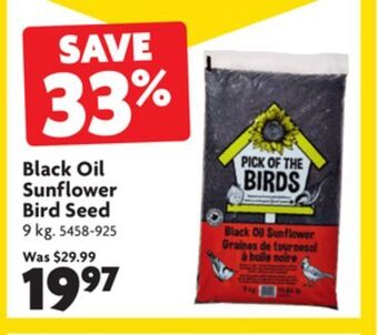 Home Hardware Black oil sunflower bird seed offer