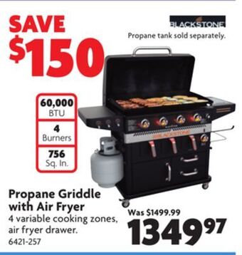 Home Hardware Propane griddle with air fryer offer