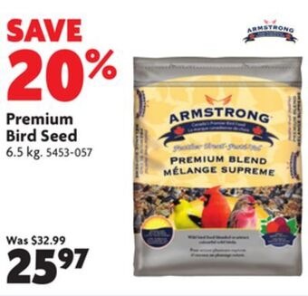 Home Hardware Premium bird seed offer