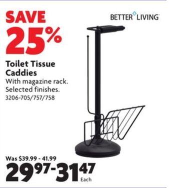 Home Hardware Toilet tissue caddies offer