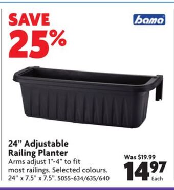 Home Hardware 24 adjustable railing planter offer
