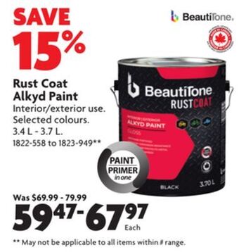 Home Hardware Rust coat alkyd paint offer