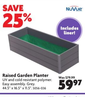 Home Hardware Raised garden planter offer