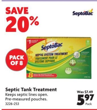 Home Hardware Septic tank treatment offer