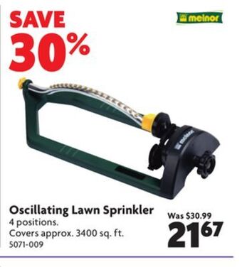 Home Hardware Oscillating lawn sprinkler offer