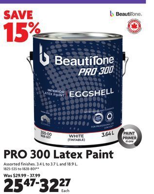 Home Hardware Pro 300 latex paint offer