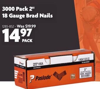 Home Hardware 3000 pack 2 18 gauge brad nails offer