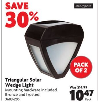 Home Hardware Triangular solar wedge light offer