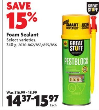 Home Hardware Foam sealant offer
