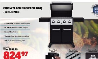 Home Hardware Crown 420 propane bbq - 4 burner offer