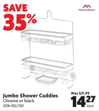 Home Hardware Jumbo shower caddies offer