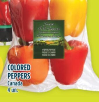 Marché Adonis Colored peppers offer