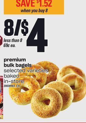 Zehrs Markets Premium bulk bagels offer