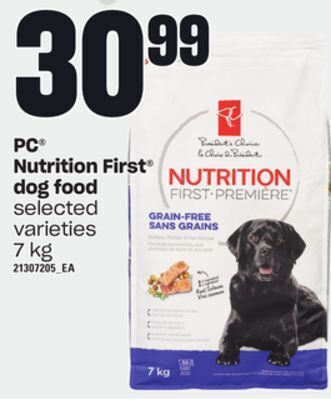 Zehrs Markets Pc® nutrition first® dog food, 7 kg offer