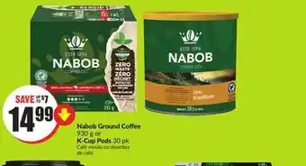 FreshCo Nabob ground coffee 930 g or k-cup pods 30 pk offer