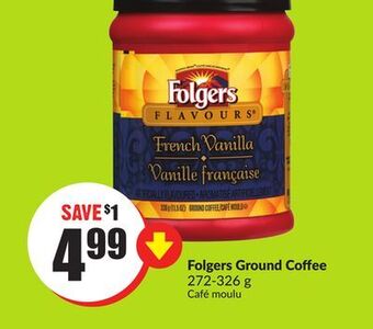 FreshCo Folgers ground coffee 272-326 g offer