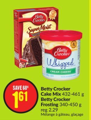 FreshCo Betty crocker cake mix 432-461 g betty crocker frosting 340-450 g offer