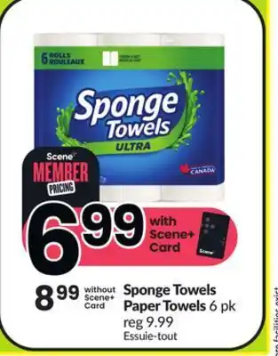 FreshCo Sponge towels paper towels 6 pk offer