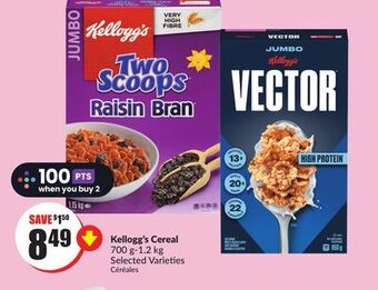 FreshCo Kellogg's cereal 700 g-1.2 kg selected varieties offer