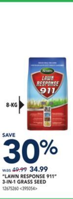 RONA Scotts lawn response 911 3-in-1 grass seed offer