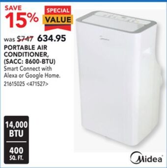 RONA Midea portable air conditioner (sacc: 8600-btu) offer