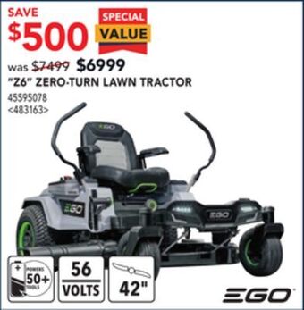 RONA Ego z6 zero-turn lawn tractor offer