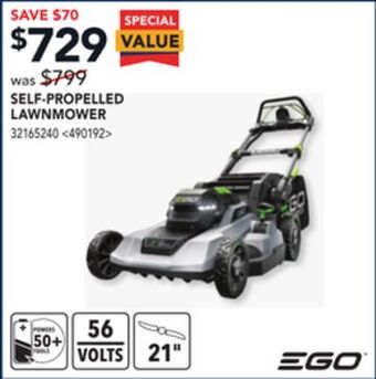 RONA Ego self-propelled lawnmower offer