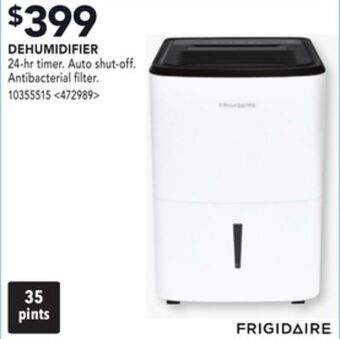 RONA Frigidaire dehumidifier offer