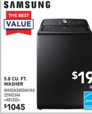 RONA Samsung 5.8 cu. ft washer offer