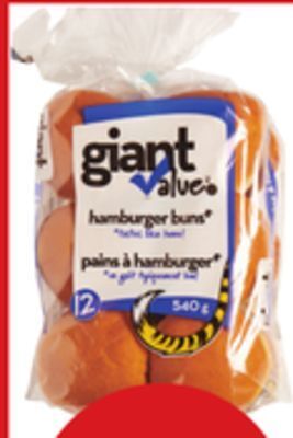 Giant Tiger Giant value hamburger buns offer