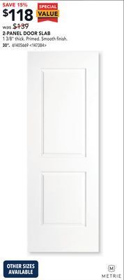RONA Metrie 2-panel door slab 30 offer