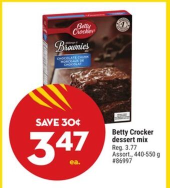 Giant Tiger Betty crocker dessert mix offer