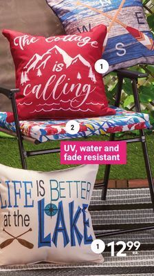 Giant Tiger Outdoor cushions offer