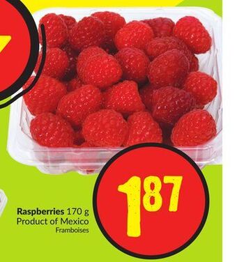 Chalo FreshCo Raspberries 170 g product of mexico offer