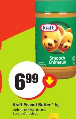 Chalo FreshCo Kraft peanut butter 1 kg selected varieties offer