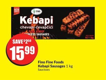 Chalo FreshCo Fino fine foods kebapi sausages 1 kg offer