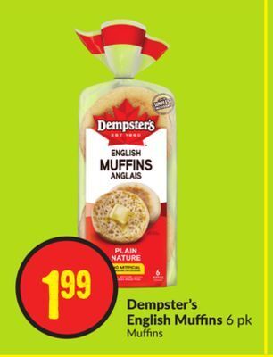 Chalo FreshCo Dempster's english muffins 6 pk offer