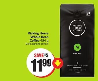 Chalo FreshCo Kicking horse whole bean coffee 454 g offer