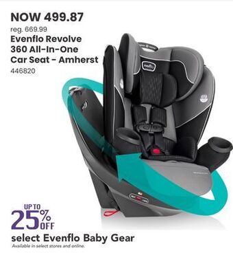 Babies 'R' Us Evenflo revolve 360 all-in-one car seat - amherst offer