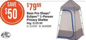Bass Pro Bass pro shops® eclipse™ 1-person privacy shelter offer