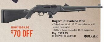 Bass Pro Ruger pc carbine rifle offer