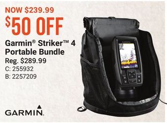 Bass Pro Garmin® striker™ 4 portable bundle offer