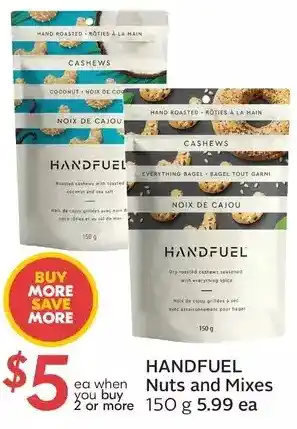 Sobeys Handfuel nuts and mixes offer