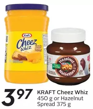 Sobeys Urban Fresh Kraft cheez whiz or hazelnut spread offer