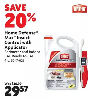 Home Hardware Home defense max insect control with applicator offer