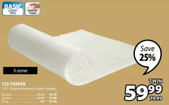 JYSK T25 topper offer