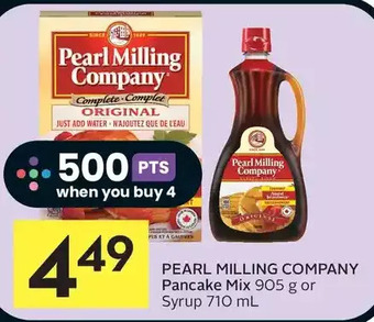 Foodland Pearl milling company pancake mix or syrup offer